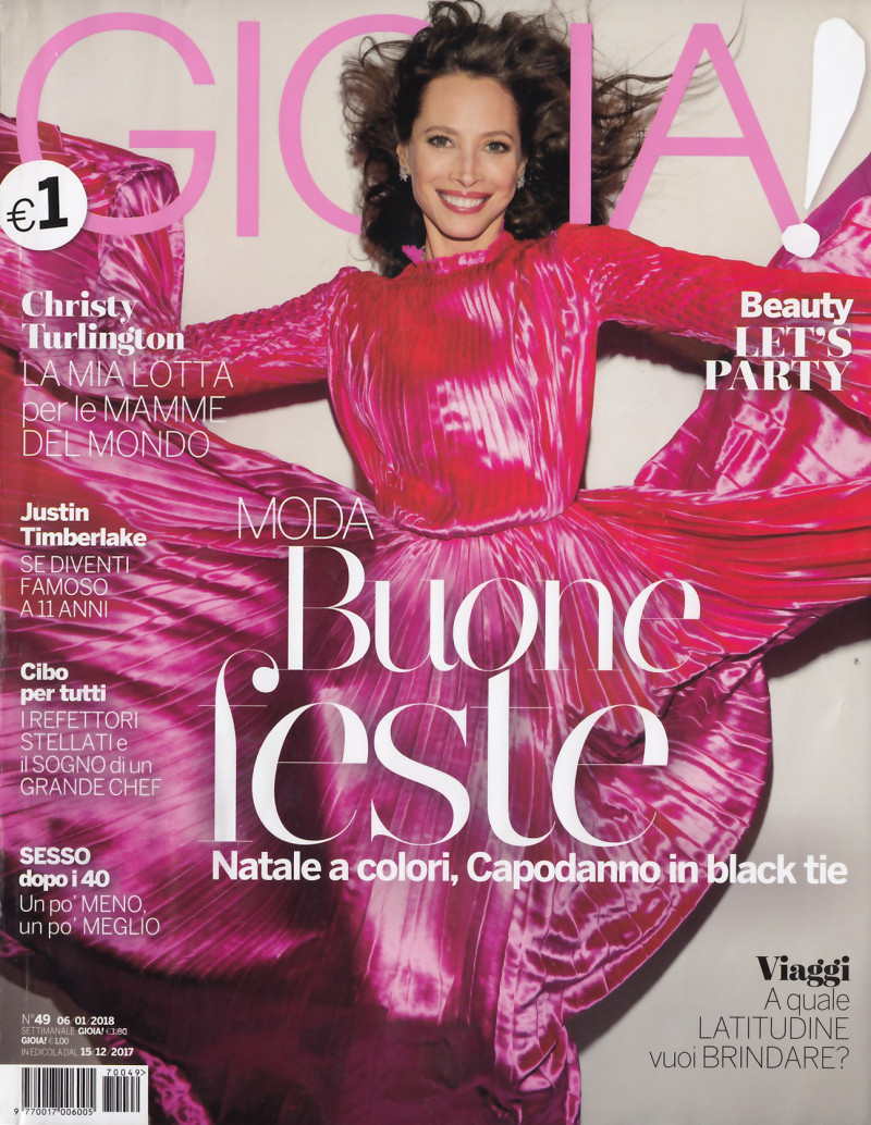 Christy Turlington featured on the Gioia cover from January 2018