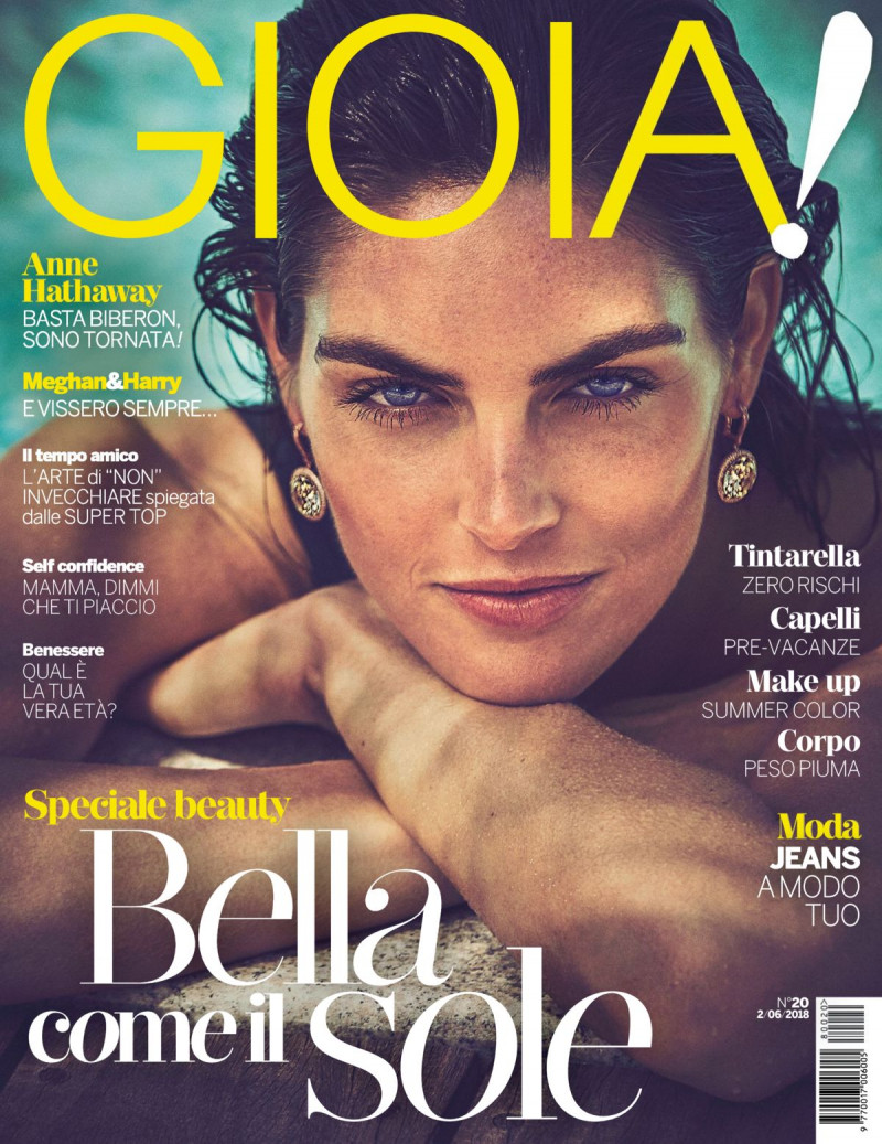 Hilary Rhoda featured on the Gioia cover from June 2018