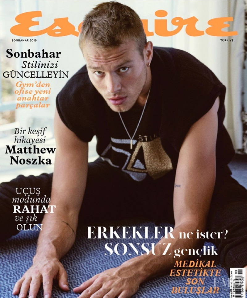 Matthew Noszka featured on the Esquire Turkey cover from October 2019