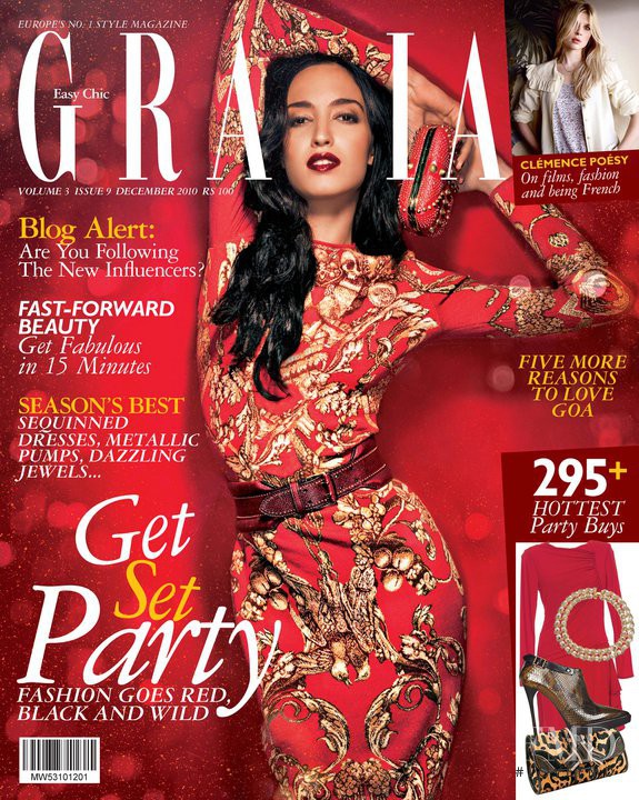Tamara Moss featured on the Grazia India cover from December 2010