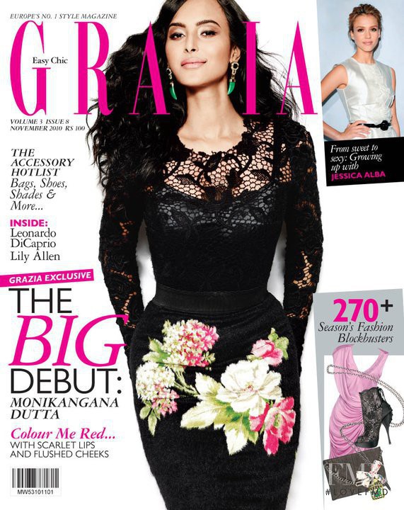 Kangana Dutta featured on the Grazia India cover from November 2010