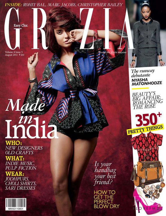 Lisa Haydon featured on the Grazia India cover from August 2011