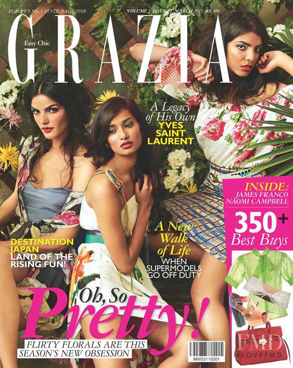 Arshia Ahuja featured on the Grazia India cover from March 2011