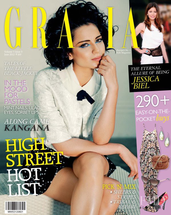 Kangana Ranaut  featured on the Grazia India cover from June 2012