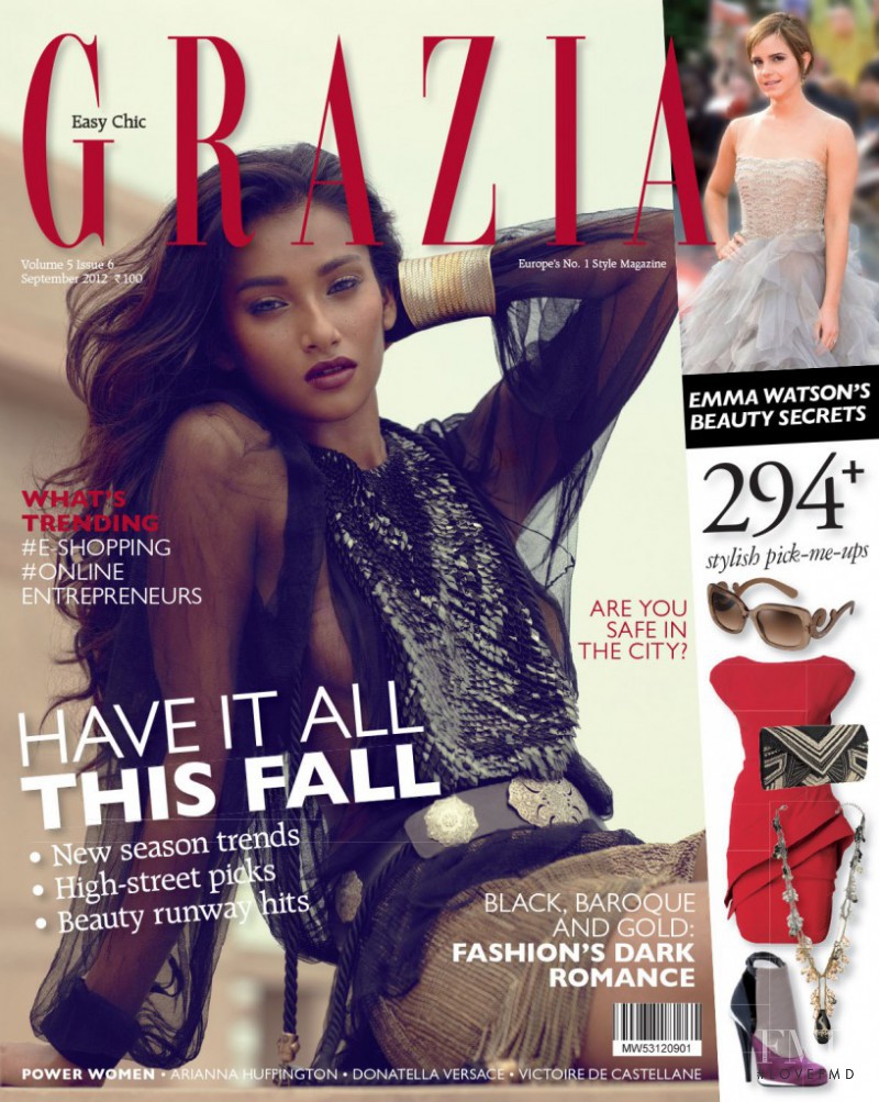 Nidhi Sunil featured on the Grazia India cover from September 2012