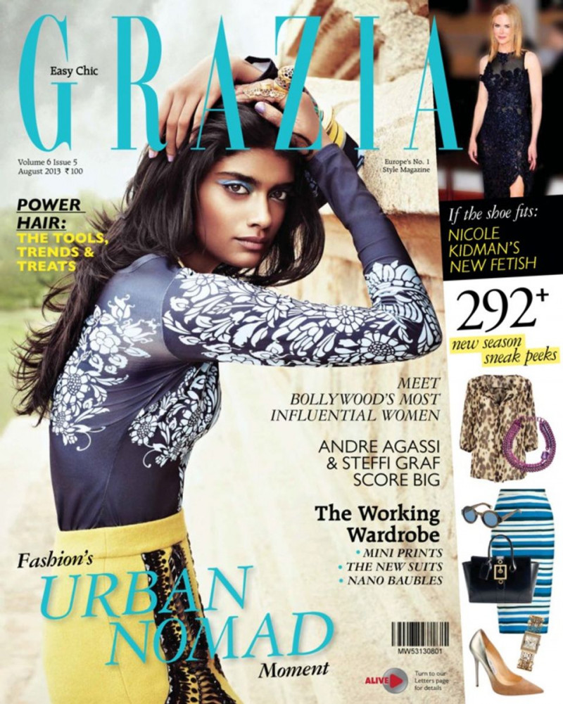 Archana Akil Kumar featured on the Grazia India cover from August 2013