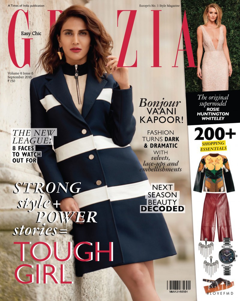 Vaani Kapoor featured on the Grazia India cover from September 2016