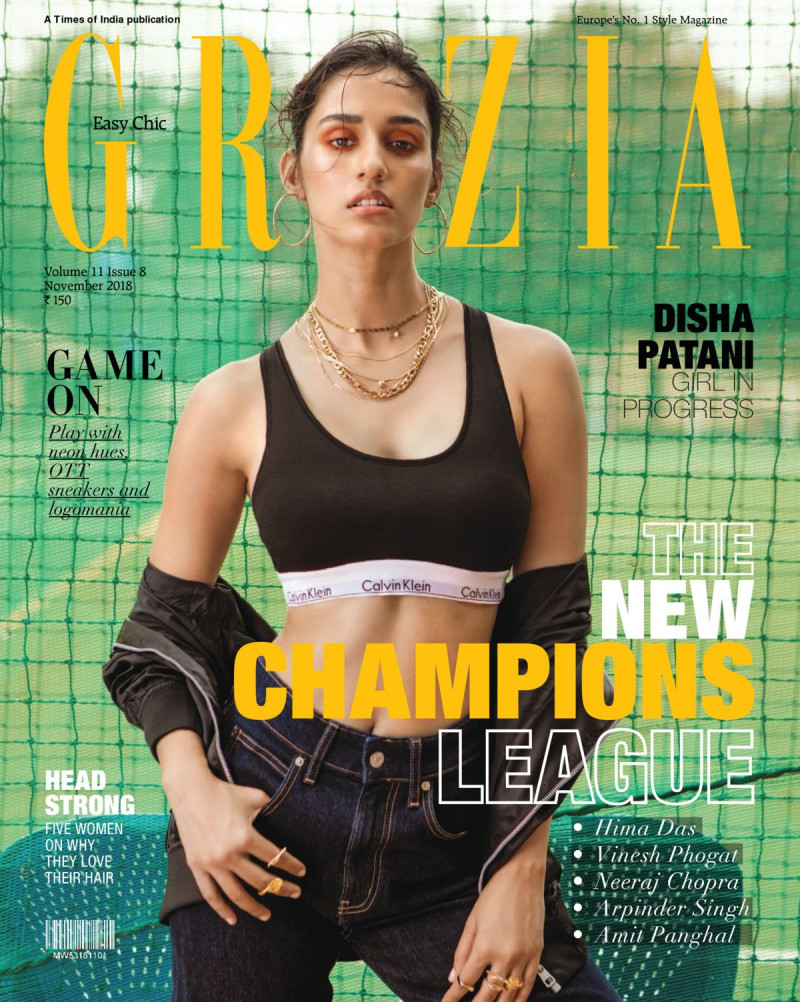 Disha Patani featured on the Grazia India cover from November 2018