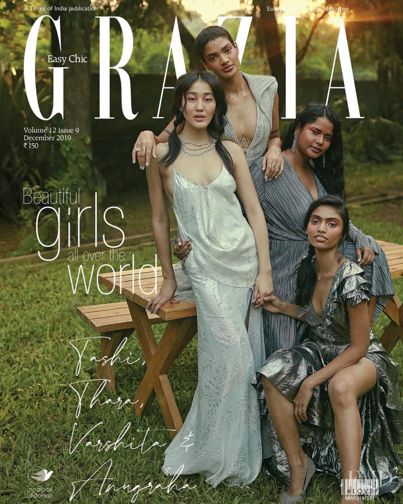 Tashi Palden Gyamtsho, Thara Parambi, Varshita Thatavarthi, Anugraha Natarajan featured on the Grazia India cover from December 2019
