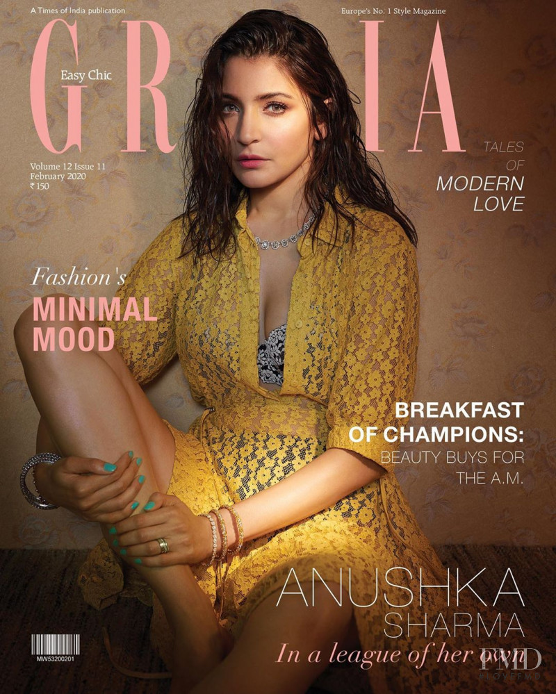 Anushka Sharma featured on the Grazia India cover from February 2020
