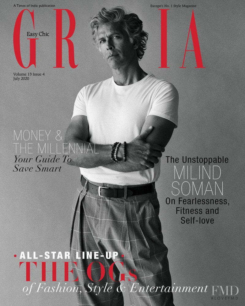 Milind Soman featured on the Grazia India cover from July 2020