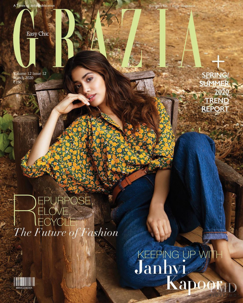 Jahnvi Kapoor featured on the Grazia India cover from March 2020