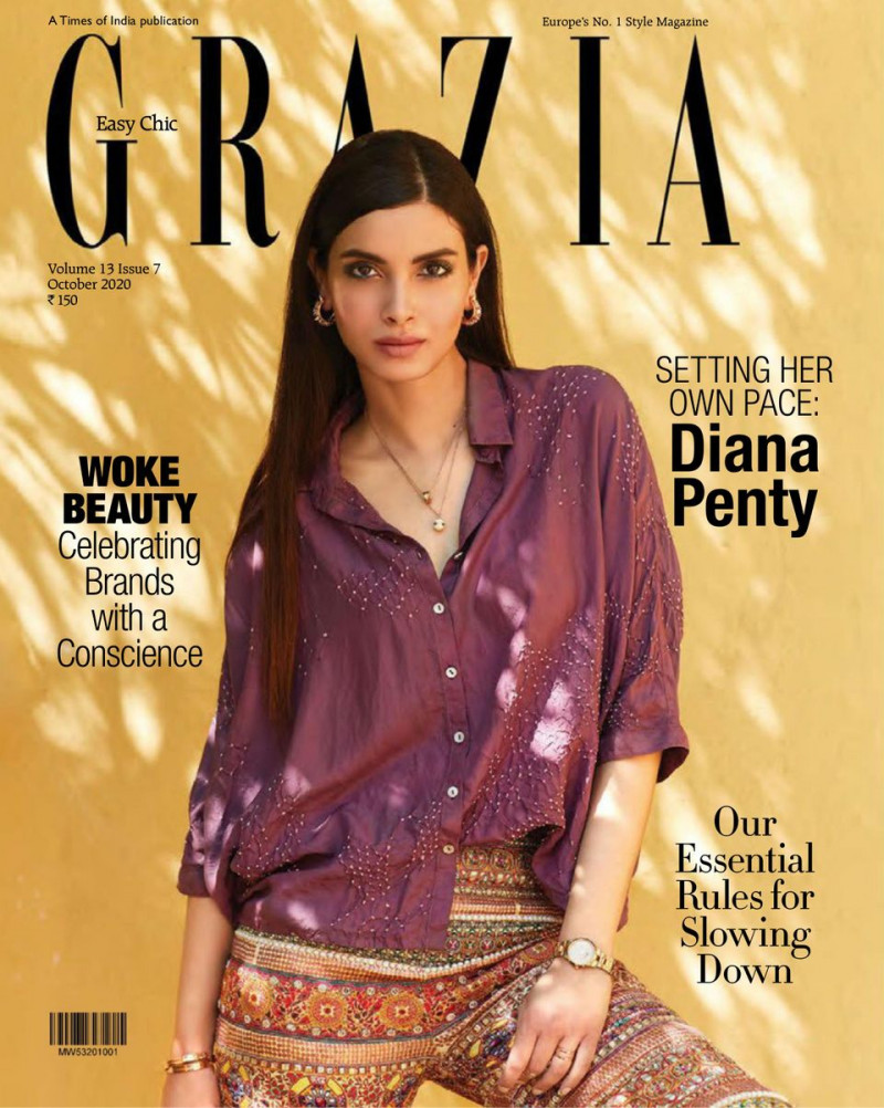 Diana Penty featured on the Grazia India cover from October 2020