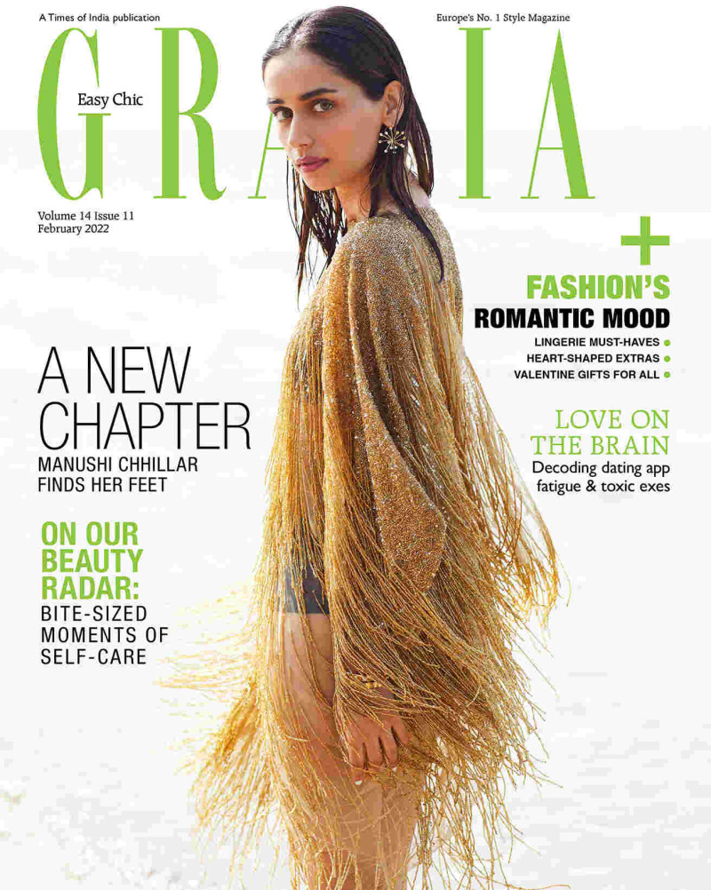 Manushi Chhillar featured on the Grazia India cover from February 2022
