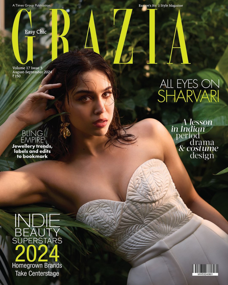 Sharvari Wagh featured on the Grazia India cover from August 2024