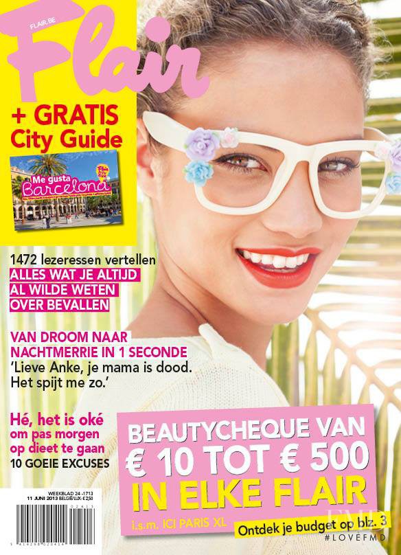 Stephanie Bertram Rose featured on the Flair Belgium cover from June 2013