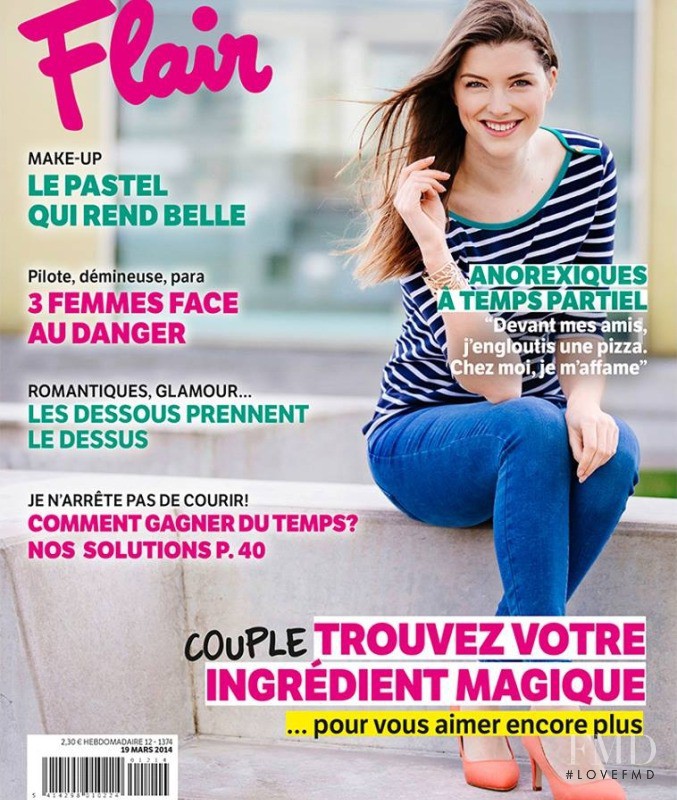 Nathalie Fransen featured on the Flair Belgium cover from March 2014
