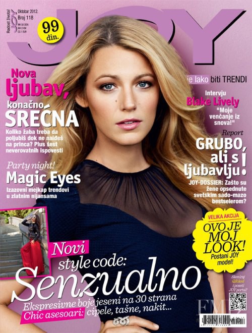 Blake Lively featured on the Joy Serbia cover from October 2012