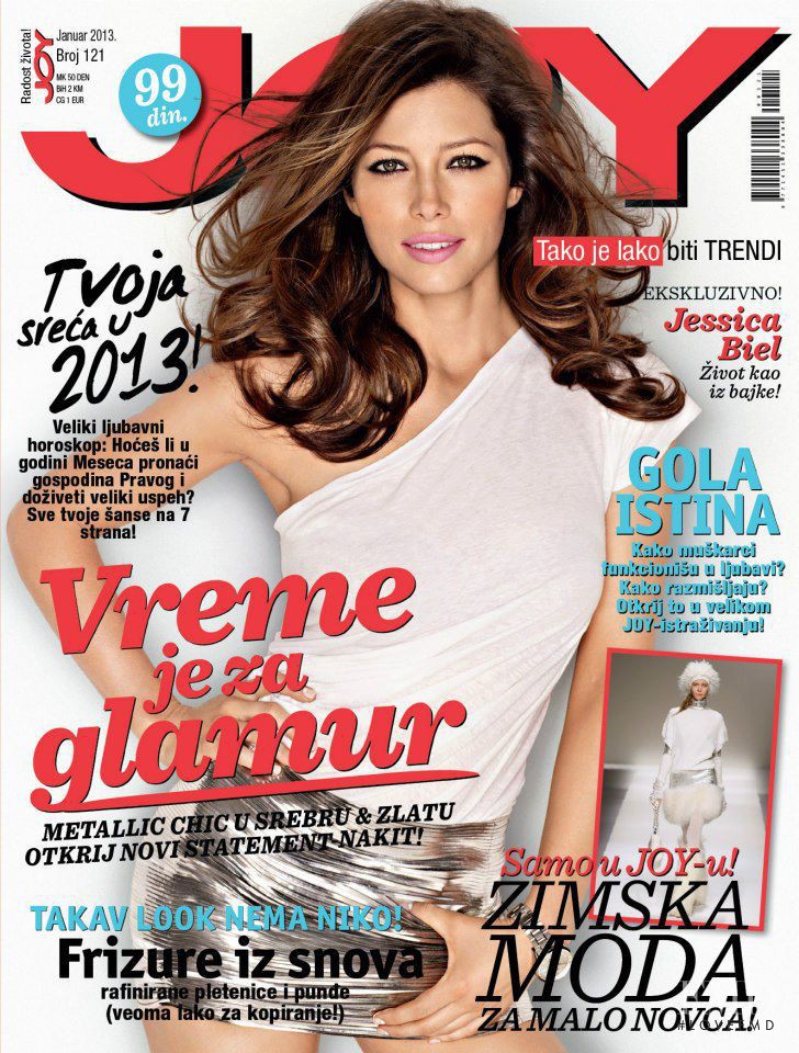 Jessica Biel featured on the Joy Serbia cover from January 2013