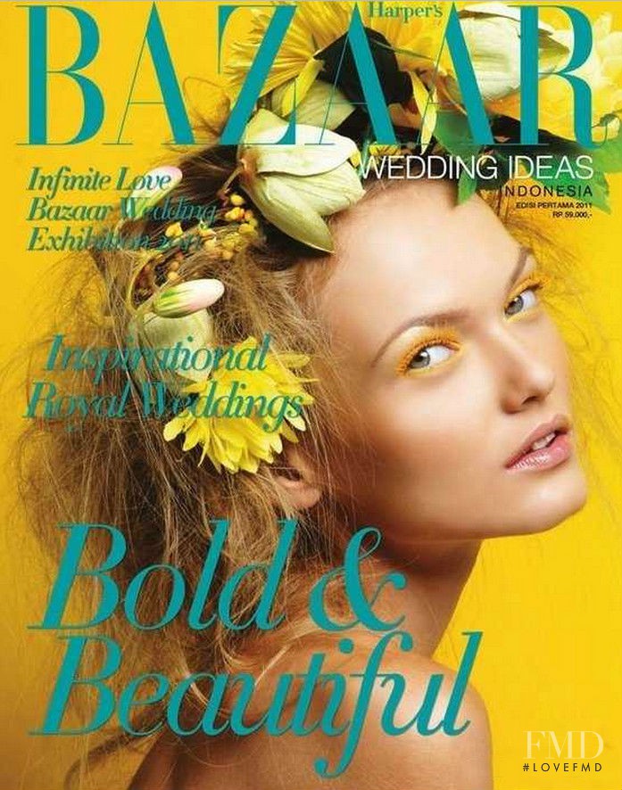 Irina Rozhik featured on the Harpes\'s Bazaar Wedding Ideas Indonesia cover from May 2011