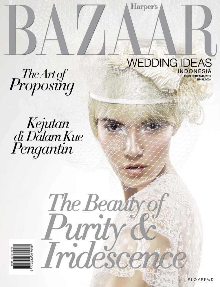 Renya featured on the Harpes\'s Bazaar Wedding Ideas Indonesia cover from May 2012