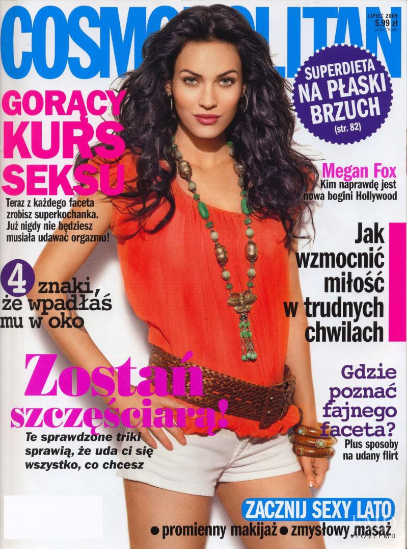 Megan Fox featured on the Cosmopolitan Poland cover from July 2009
