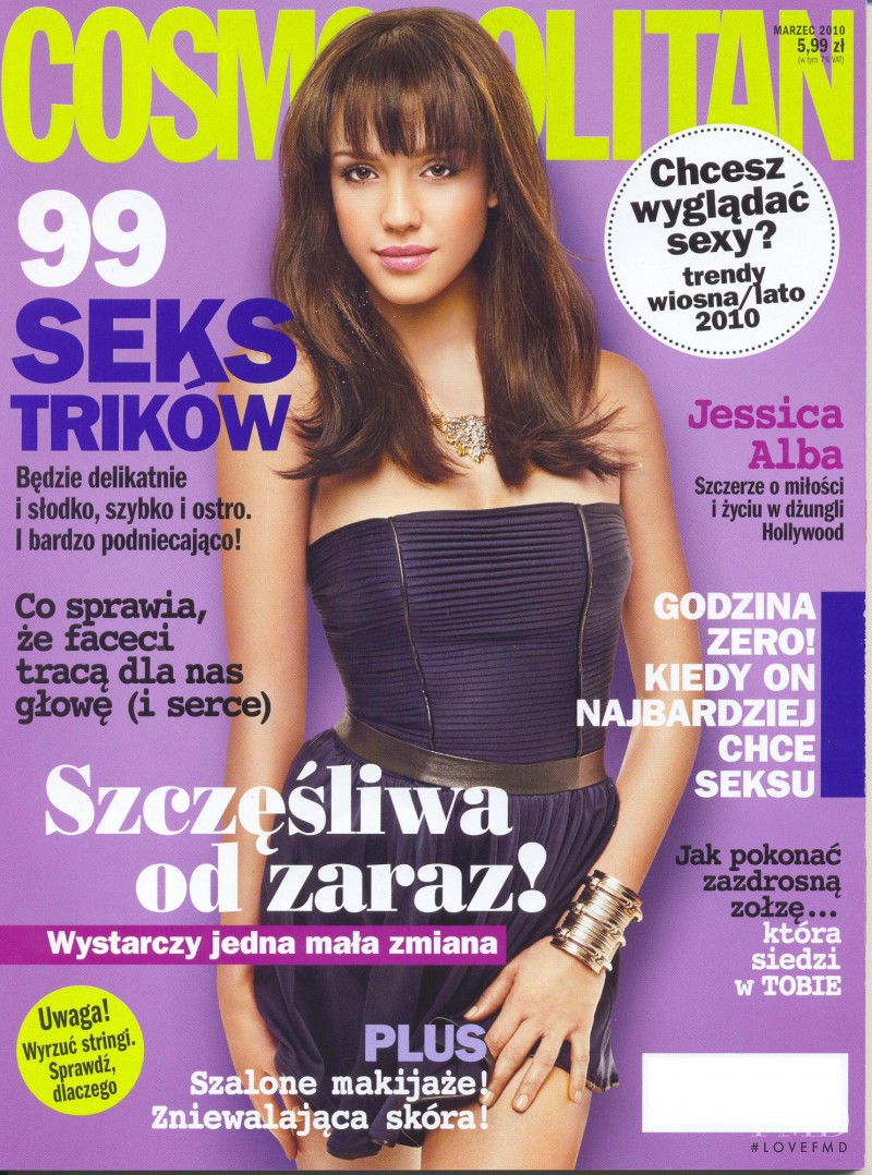 Jessica Alba featured on the Cosmopolitan Poland cover from March 2010