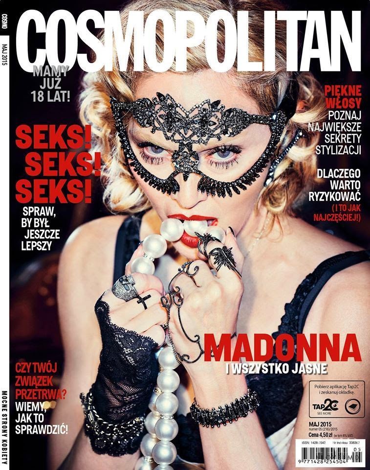 Madonna featured on the Cosmopolitan Poland cover from May 2015