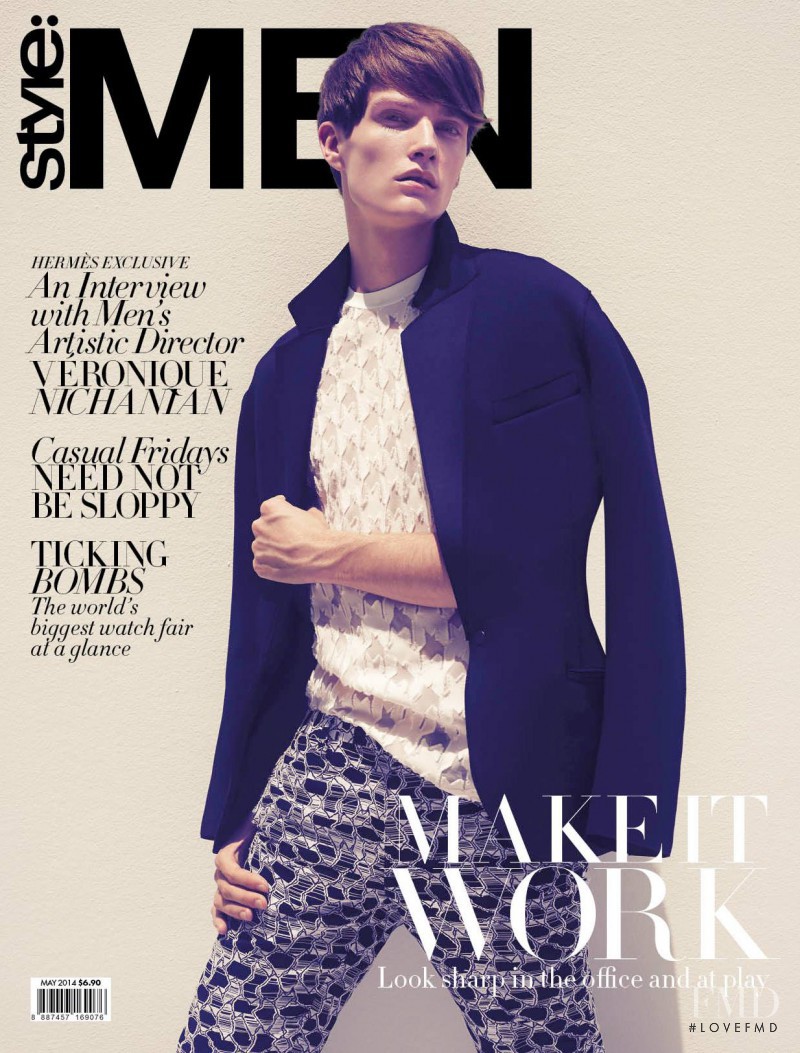 Andras Kajari featured on the Style: Men Singapore cover from May 2014
