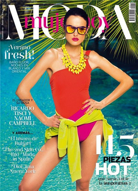 Blanca Padilla featured on the MODA Bulgaria cover from June 2014