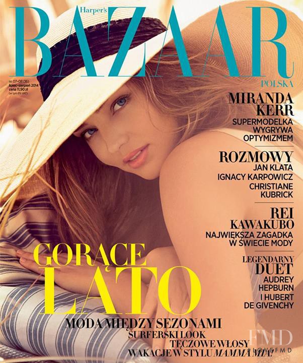 Miranda Kerr featured on the Harper\'s Bazaar Poland cover from July 2014
