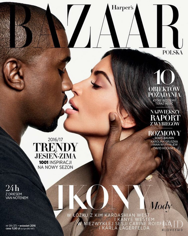 Kim Kardashian
Kanye West featured on the Harper\'s Bazaar Poland cover from September 2016