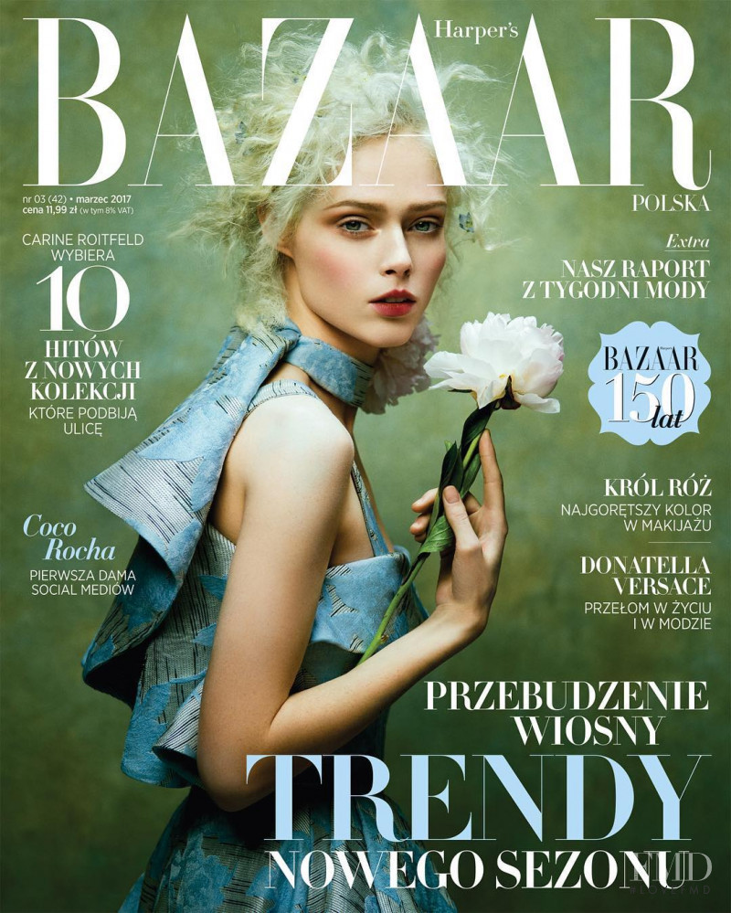 Coco Rocha featured on the Harper\'s Bazaar Poland cover from March 2017