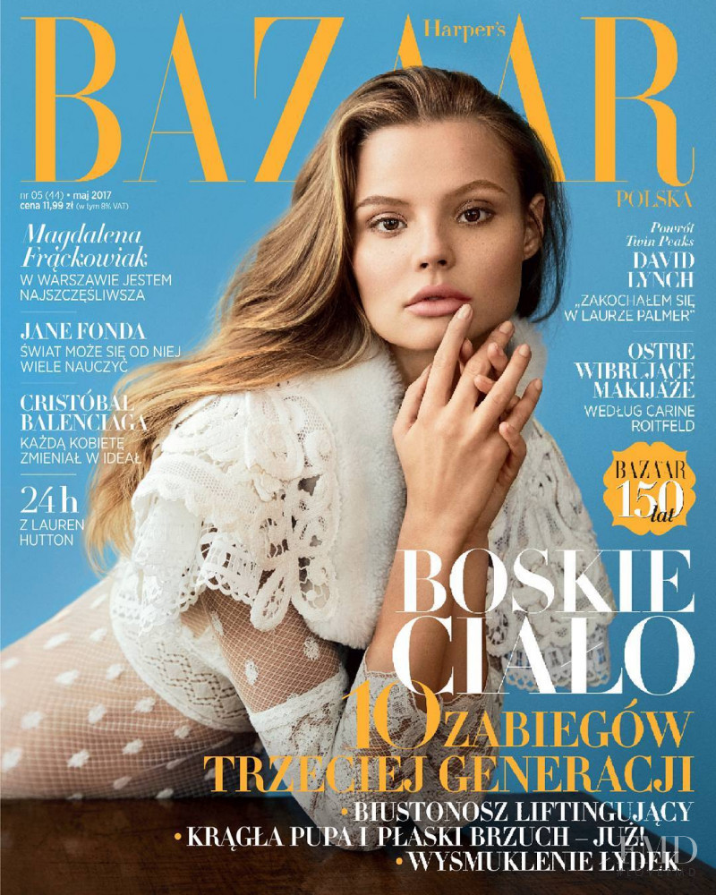 Magdalena Frackowiak featured on the Harper\'s Bazaar Poland cover from May 2017