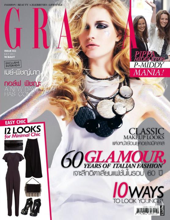 Terese Pagh Teglgaard featured on the Grazia Thailand cover from July 2011