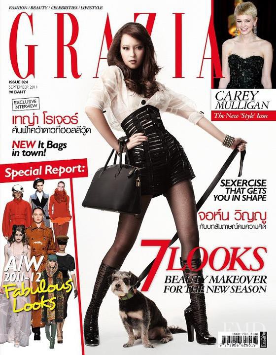 Bee Namthip featured on the Grazia Thailand cover from September 2011