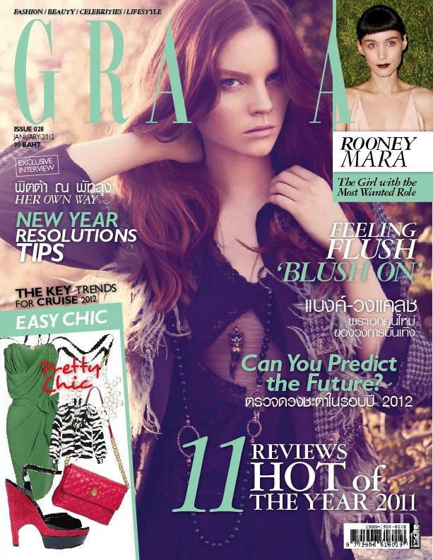 Donna Loos featured on the Grazia Thailand cover from January 2012