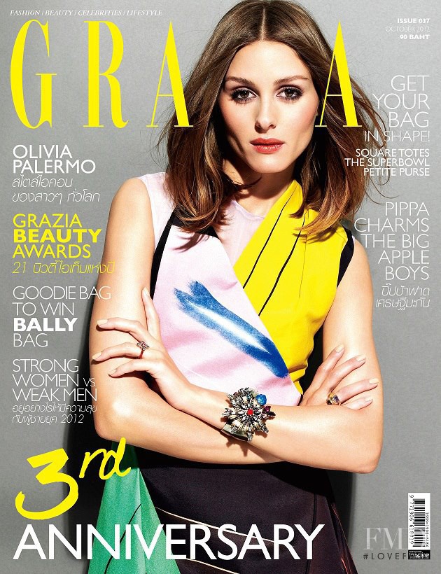Olivia Palermo featured on the Grazia Thailand cover from October 2012