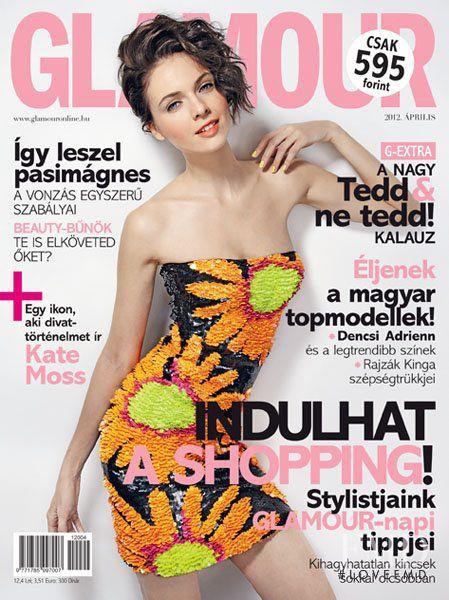 Adrienn Dencsi featured on the Glamour Hungary cover from April 2012