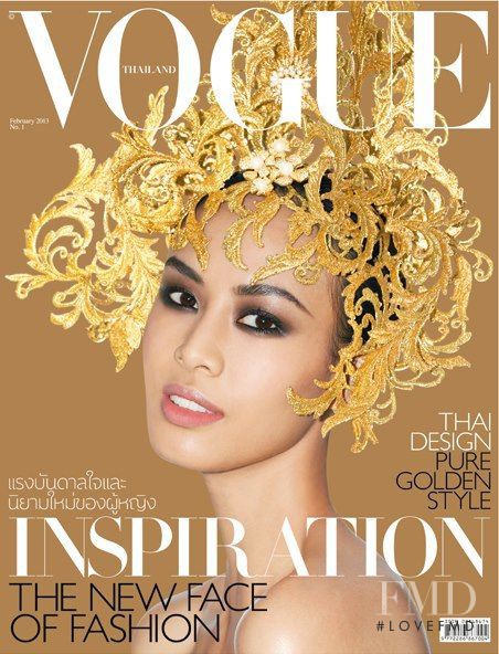 Si Tanwiboon featured on the Vogue Thailand cover from February 2013