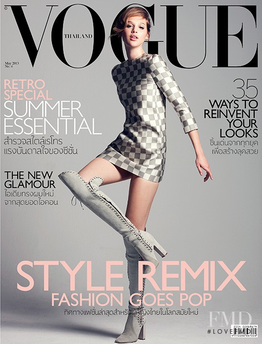 Anais Pouliot featured on the Vogue Thailand cover from May 2013