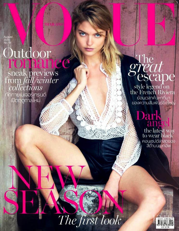 Martha Hunt featured on the Vogue Thailand cover from August 2014