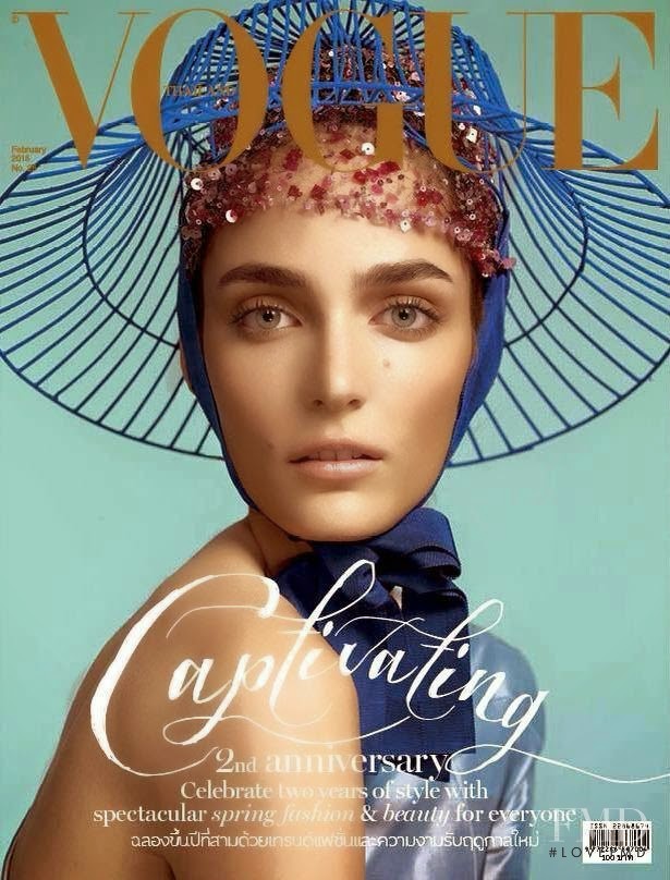 Zuzanna Bijoch featured on the Vogue Thailand cover from February 2015