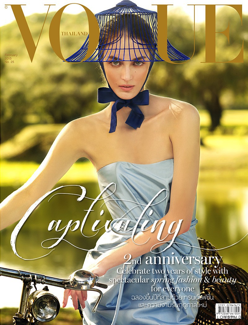 Zuzanna Bijoch featured on the Vogue Thailand cover from February 2015