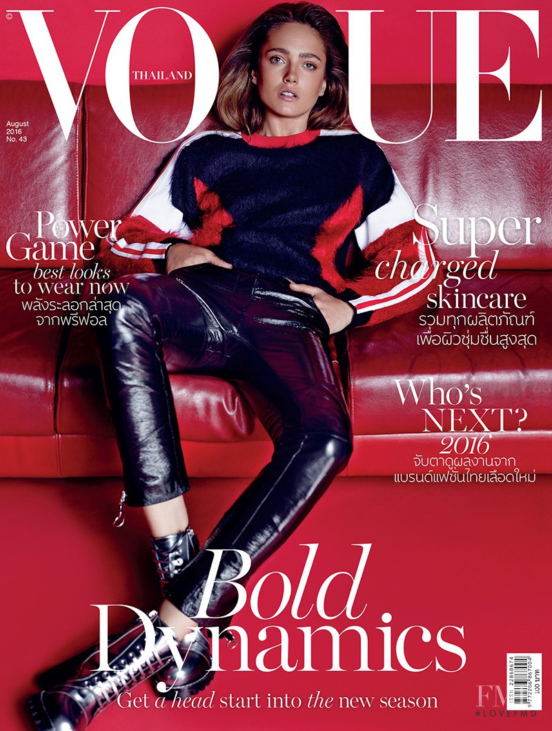 Karmen Pedaru featured on the Vogue Thailand cover from August 2016