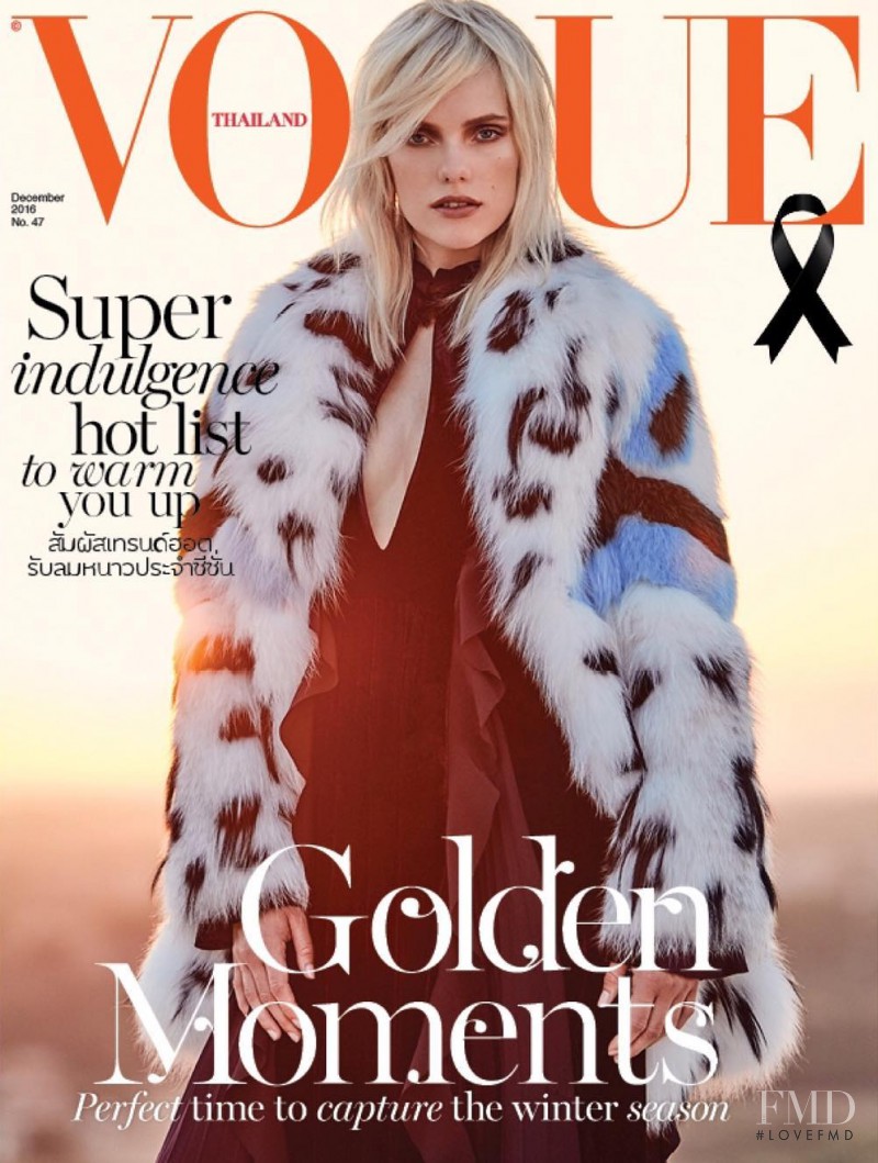Mia Stass featured on the Vogue Thailand cover from December 2016