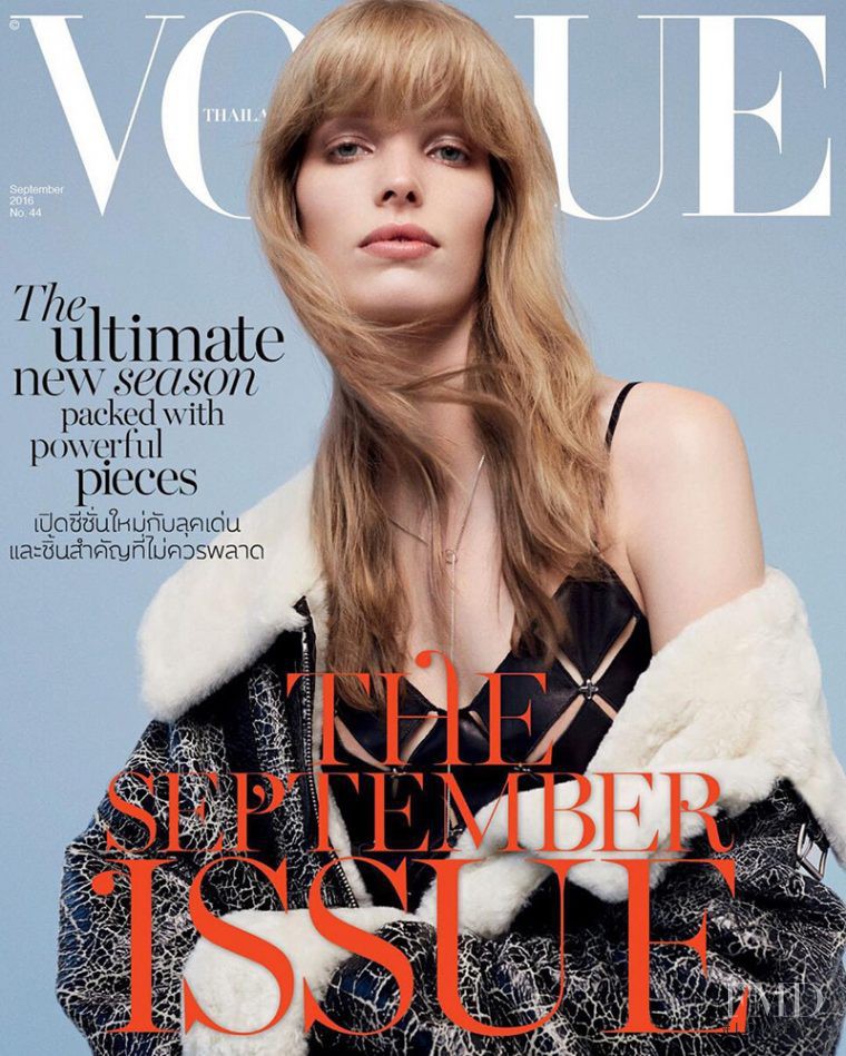 Alisa Ahmann featured on the Vogue Thailand cover from September 2016