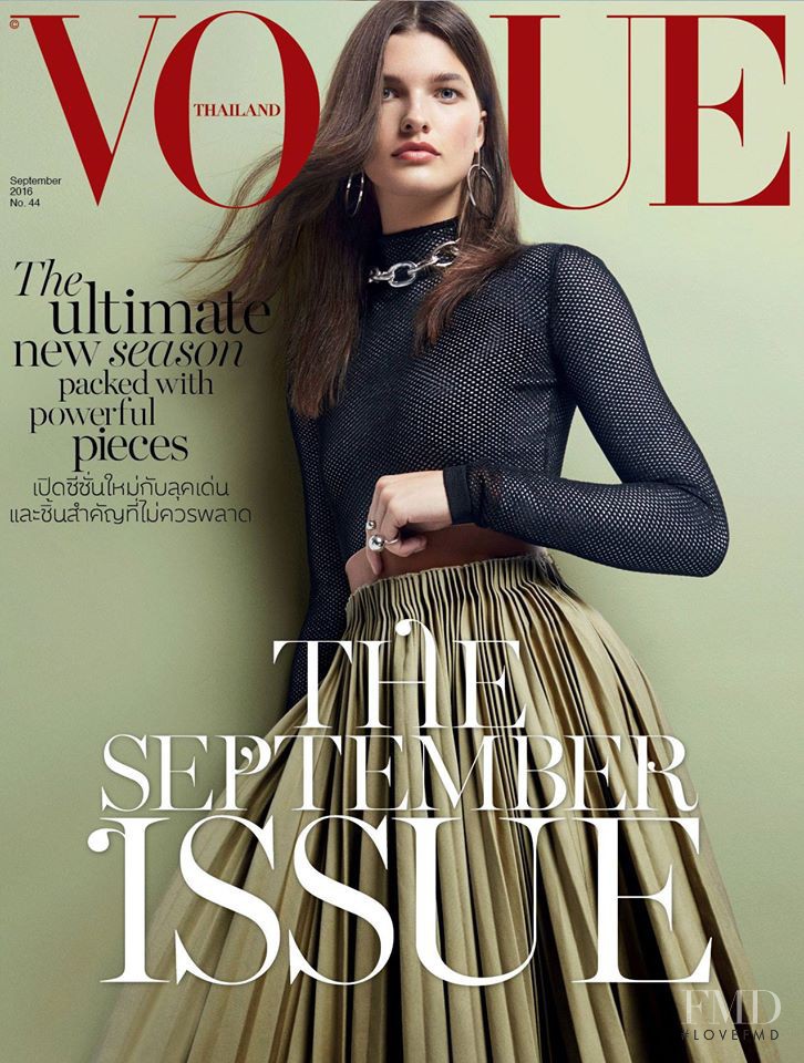 Julia van Os featured on the Vogue Thailand cover from September 2016