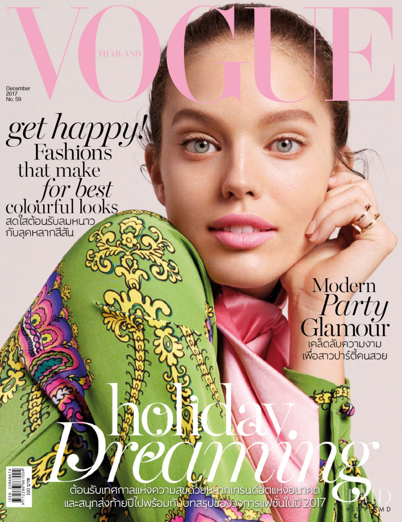 Emily DiDonato featured on the Vogue Thailand cover from December 2017