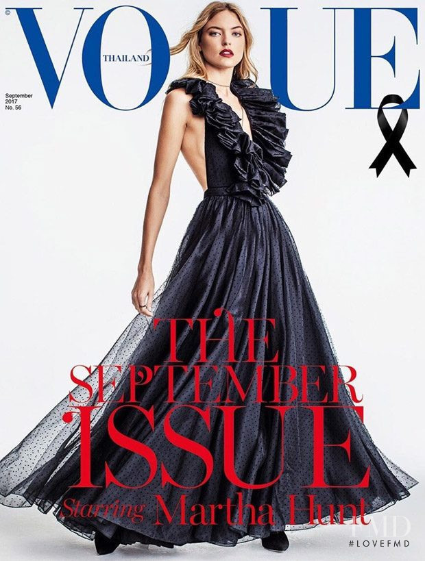 Martha Hunt featured on the Vogue Thailand cover from September 2017